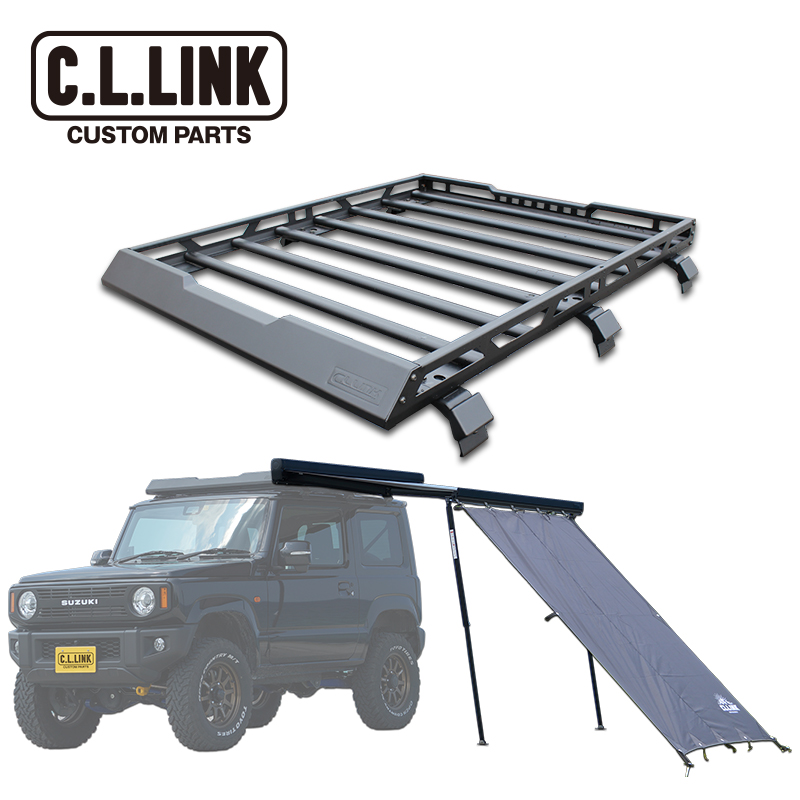 C.L.LINK セミオートオーニング ダークグレー セミオートオーニング <br> フルセット <br> タープ付き | ｼﾞﾑﾆｰ JB64